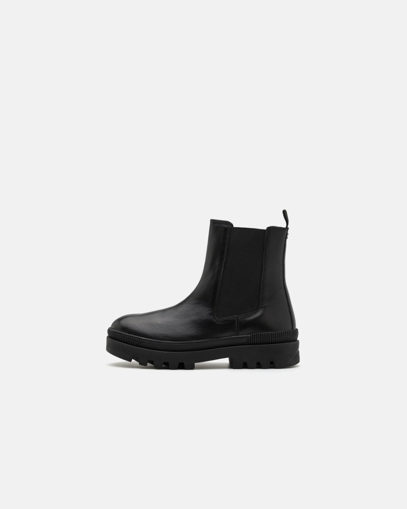 Schnürlose Stiefelette - Schwarz