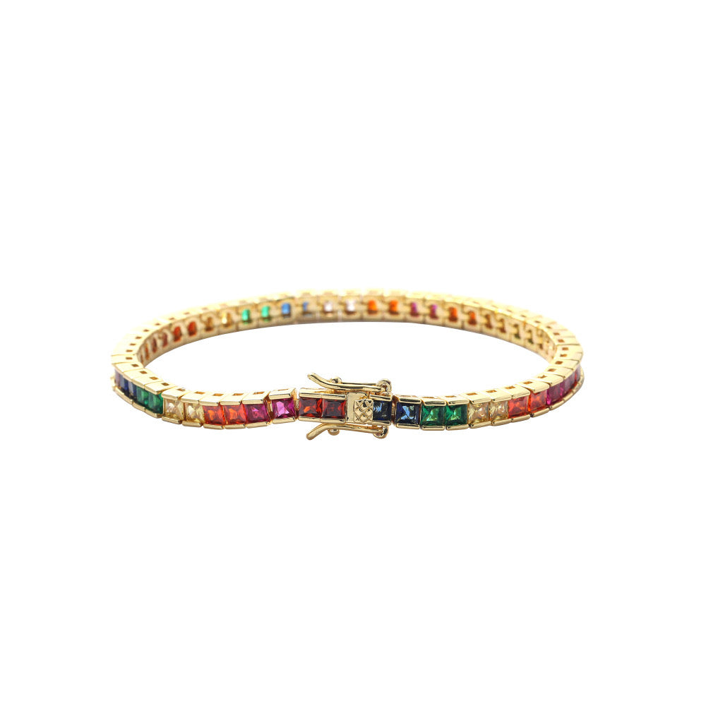 Mehrfarbiges Tennisarmband