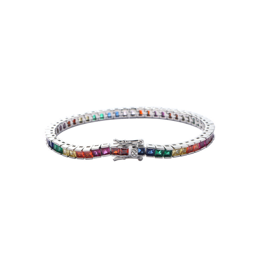 Mehrfarbiges Tennisarmband