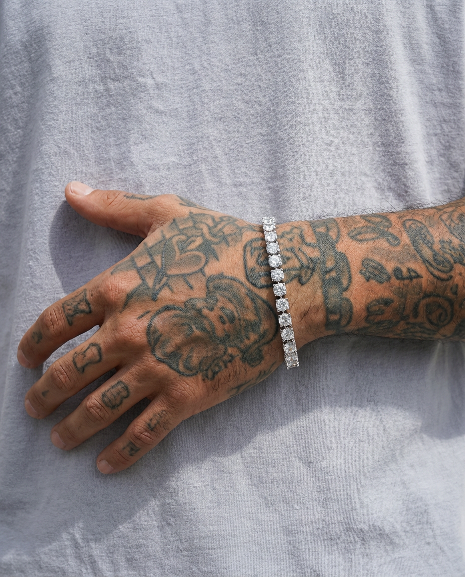 Halo Iced Tennis Bracelet