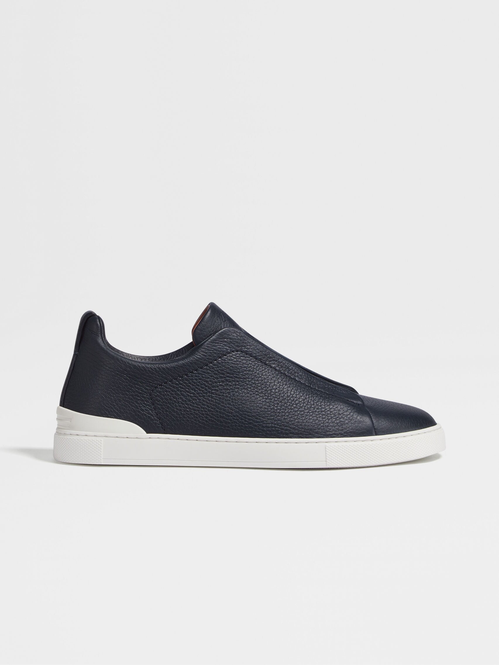 Navy Blue Laceless Sneaker