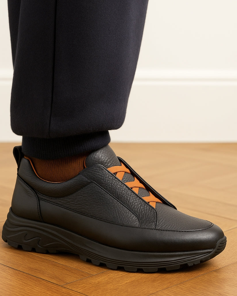 Mountain Sole Leder Turnschuhe ohne Schnürung