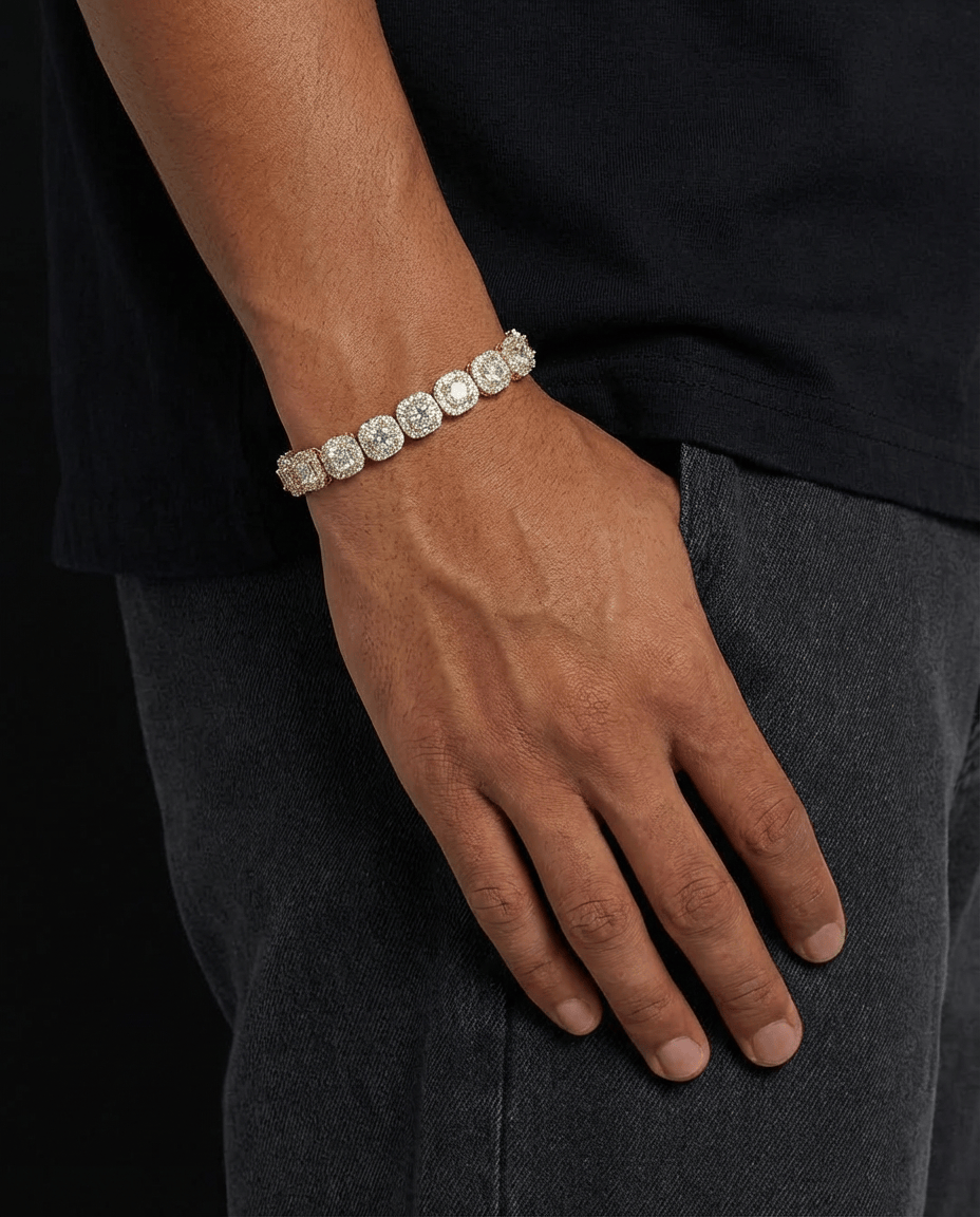 10MM CLUSTERED TENNIS BRACELET