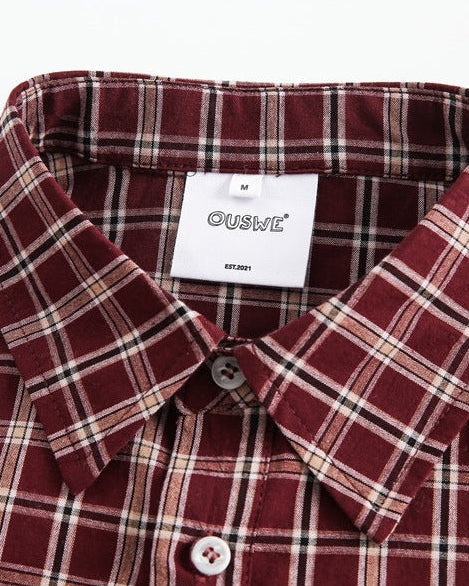The Alloy Creek Casual Long Sleeve Plaid Overshirt
