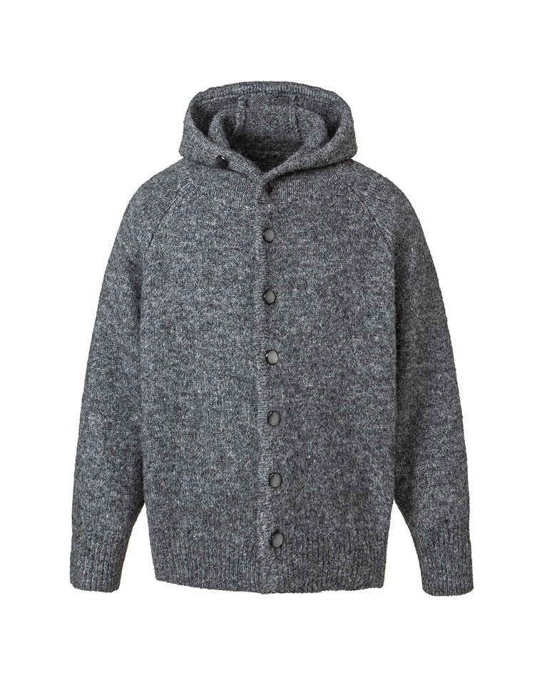 The Velour Knitted Cardigan Hooded Jacket