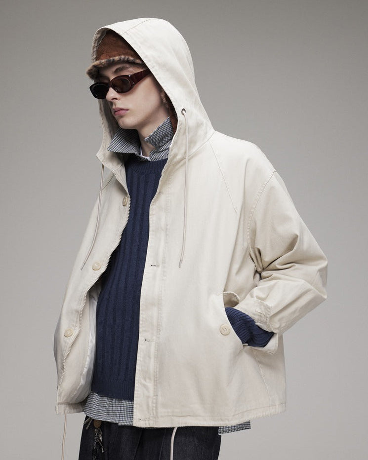 The Emberstone Versatile Loose Hooded Jacket