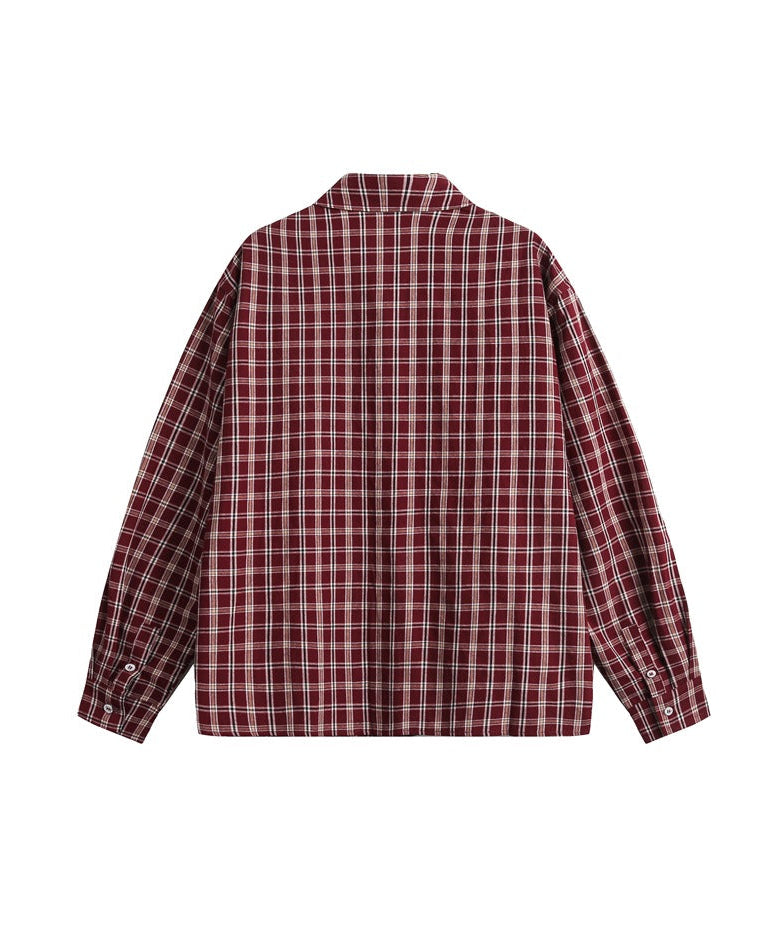 The Alloy Creek Casual Long Sleeve Plaid Overshirt