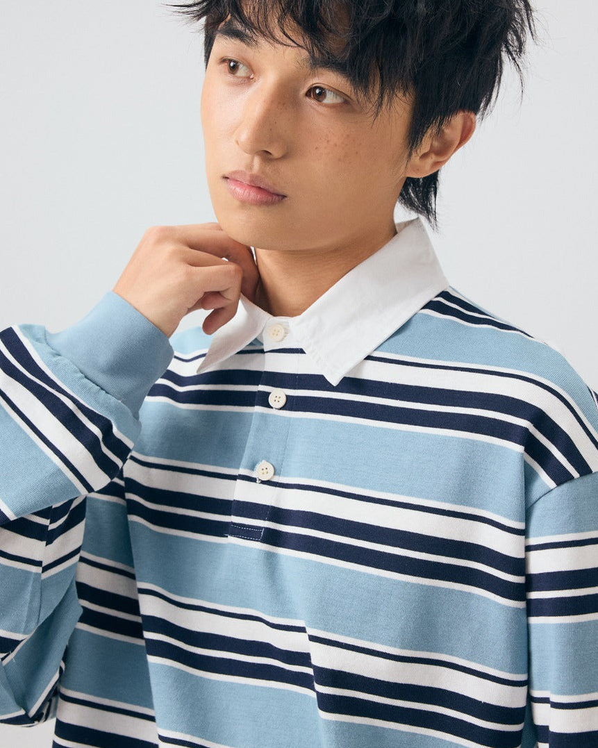 The Shorebound Stripe Polo Sweatshirt