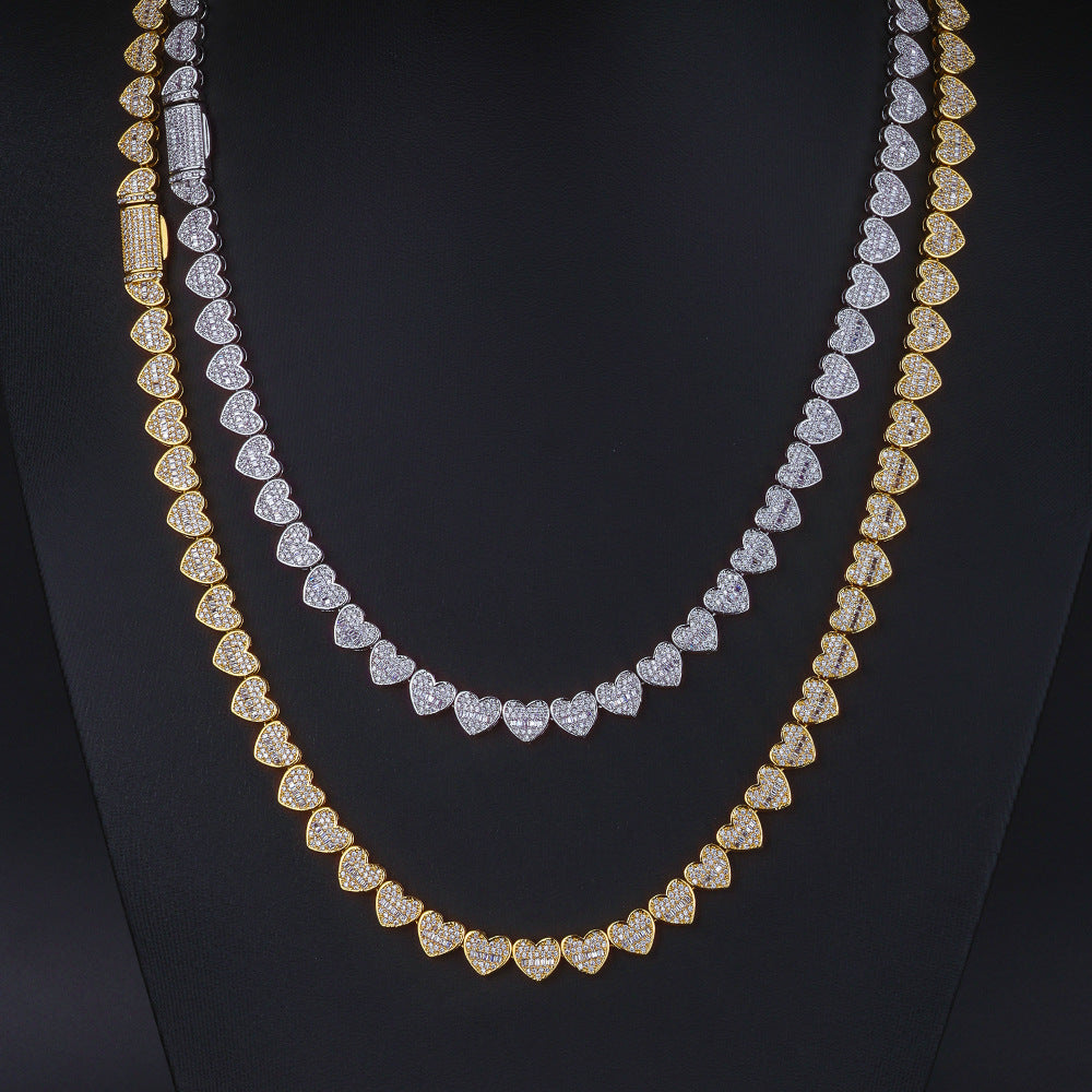 Imperial Iced Heart Link Necklace