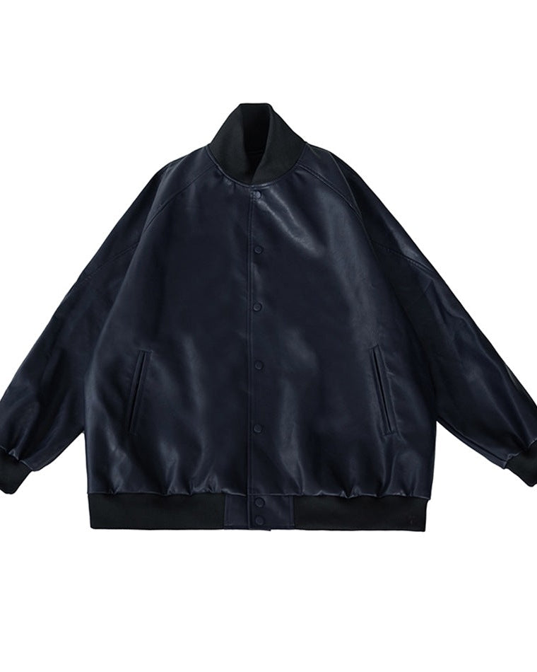 The Ridgepoint Varsity PU Leather Jacket