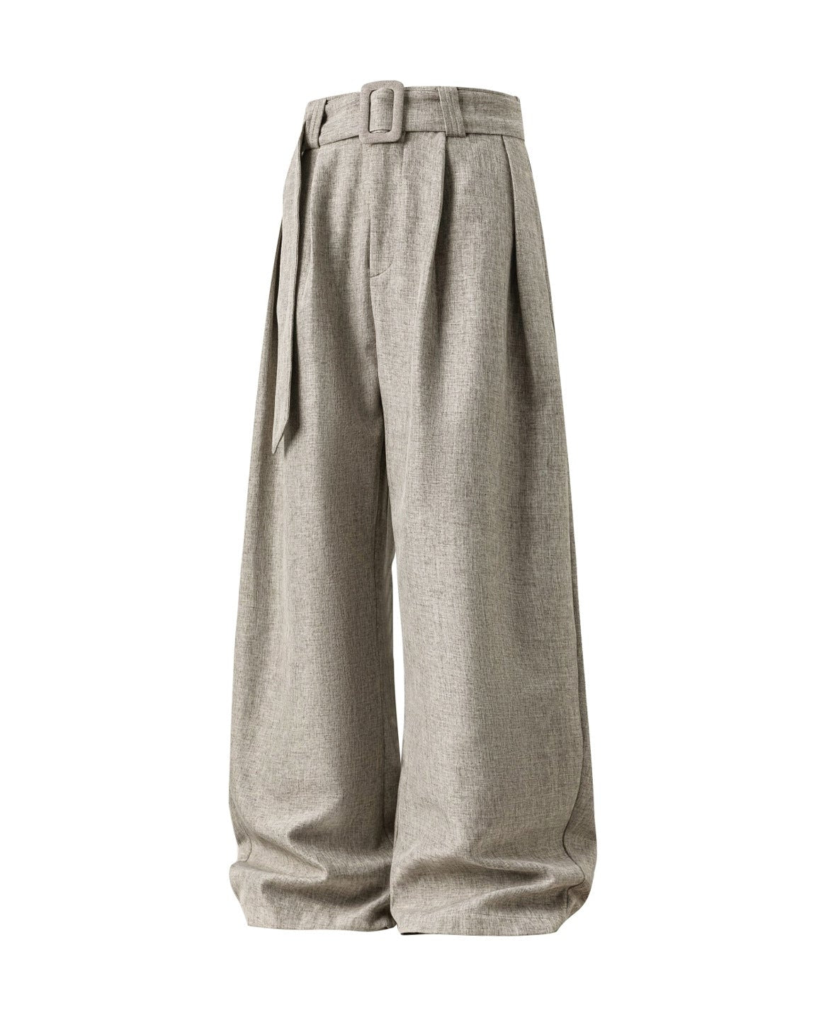 Wool-Blend Wide-Leg Trousers