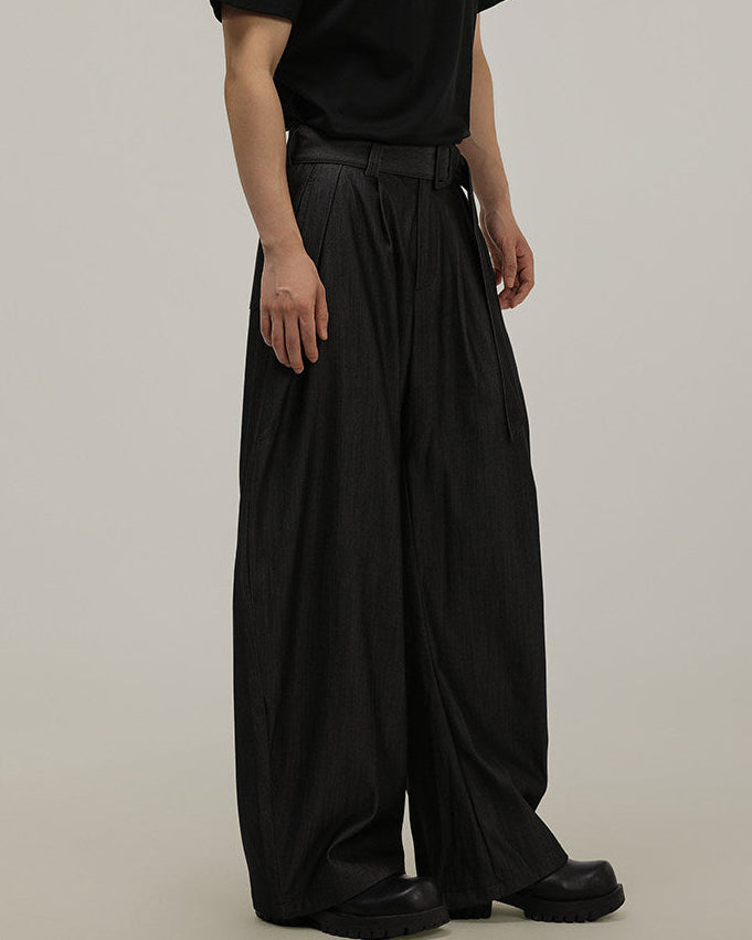Deep Wide Pleat Trousers