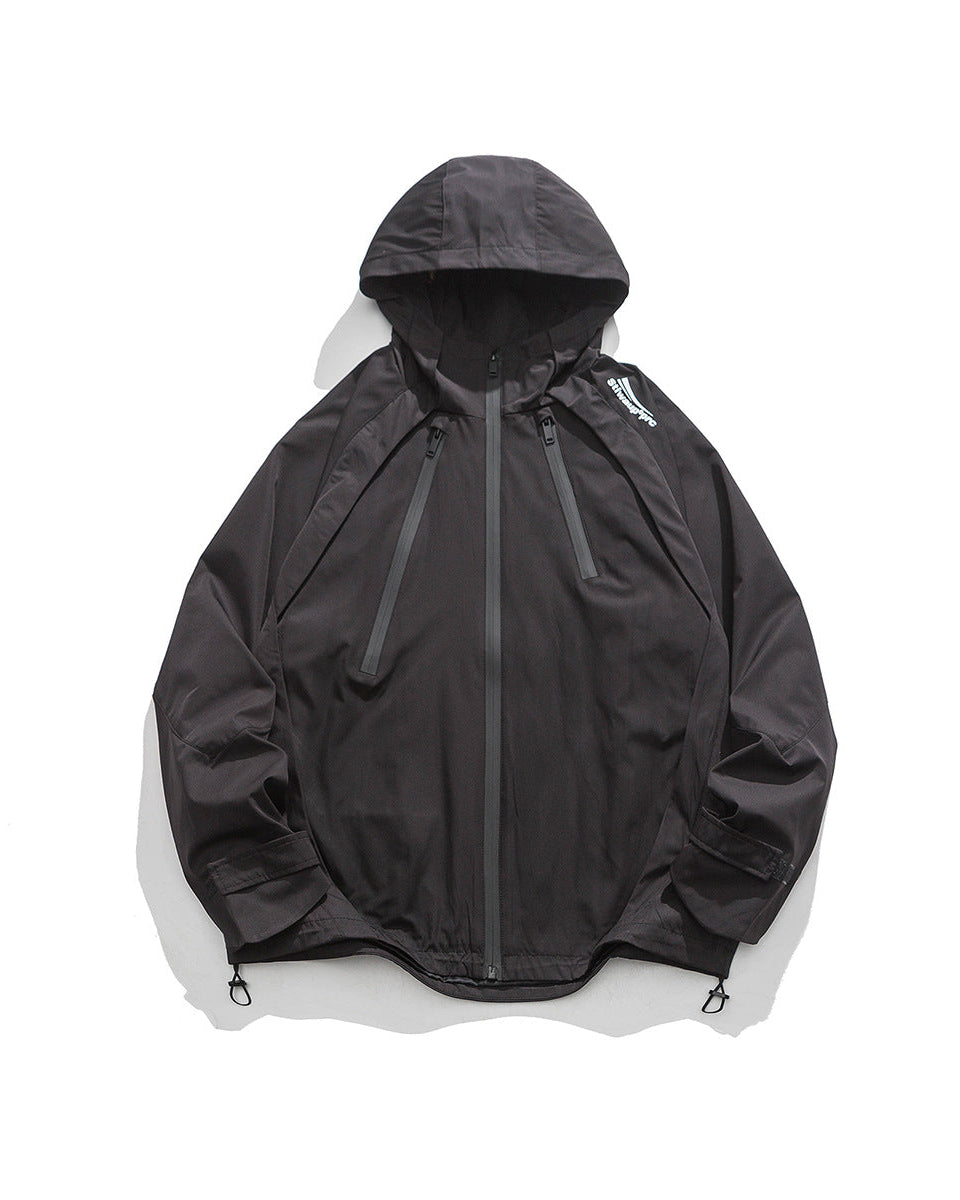 The Marlin Loose Slant Zipper Hooded Jacket
