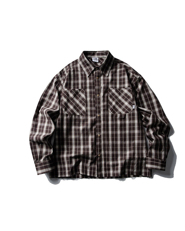 The Westport Raw Edge Long Sleeve Cotton