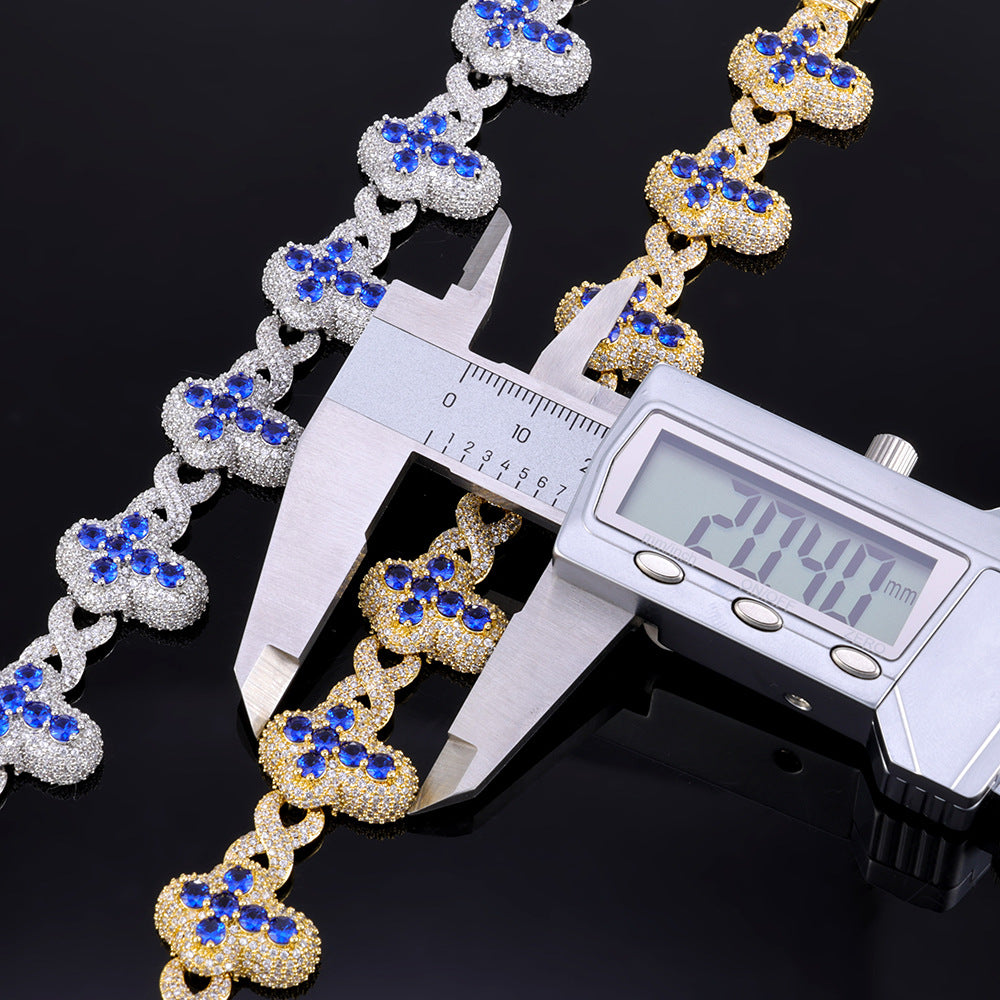 Imperial Iced Clover Link Bracelet