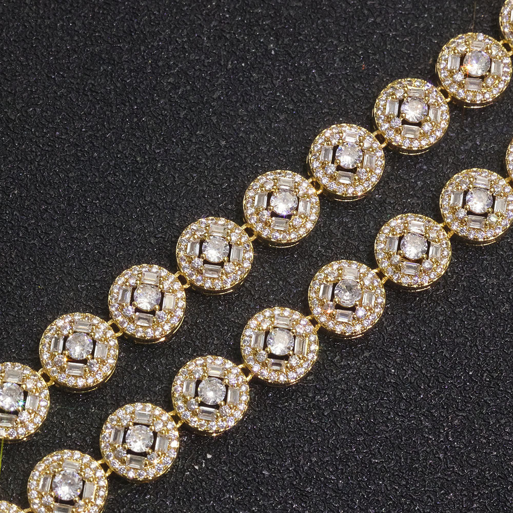 Iced Medallion Tennis Bracelet