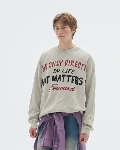 The Noir Top Round Neck Knitted Pullover Sweater