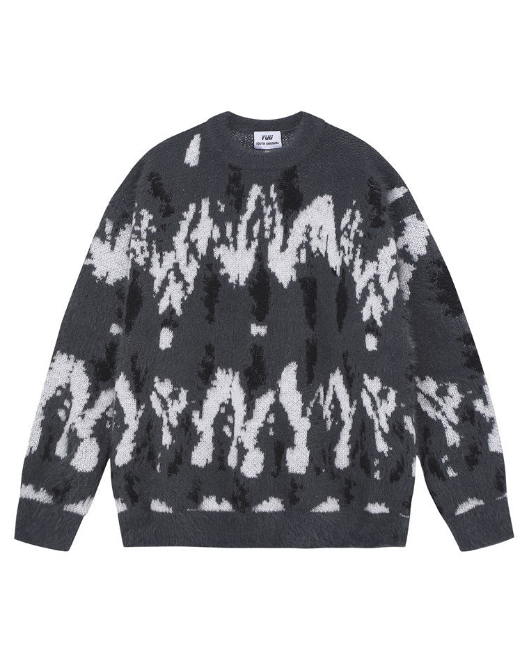 The Overland Textured Crew Neck Knit Pullover Sweater