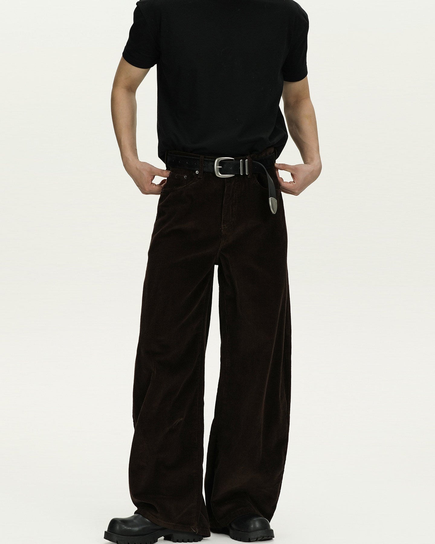 Wide-Leg Corduroy Trousers