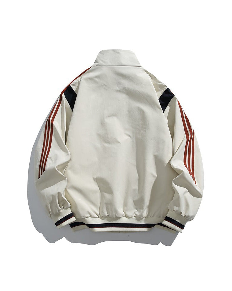 The Harborpoint Campus Style Side Stripe Stand Up Collar Jacket