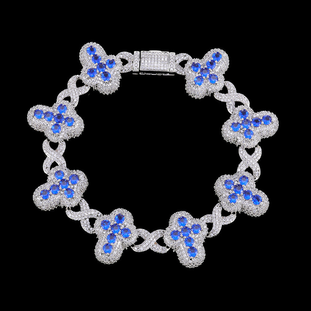 Imperial Iced Clover Link Bracelet