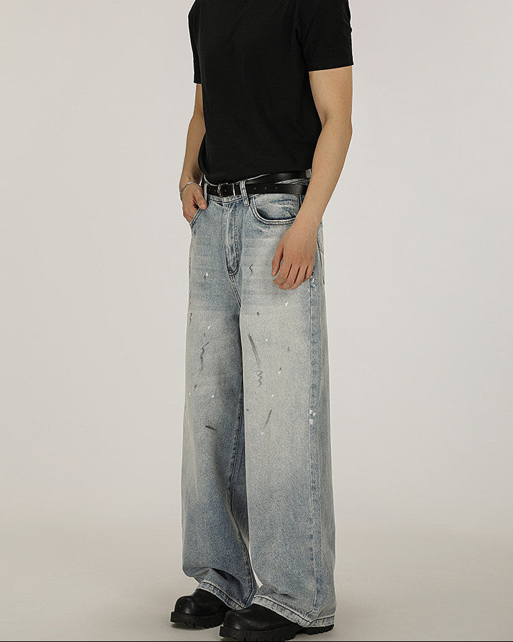 Relaxed Straight Denim Jeans