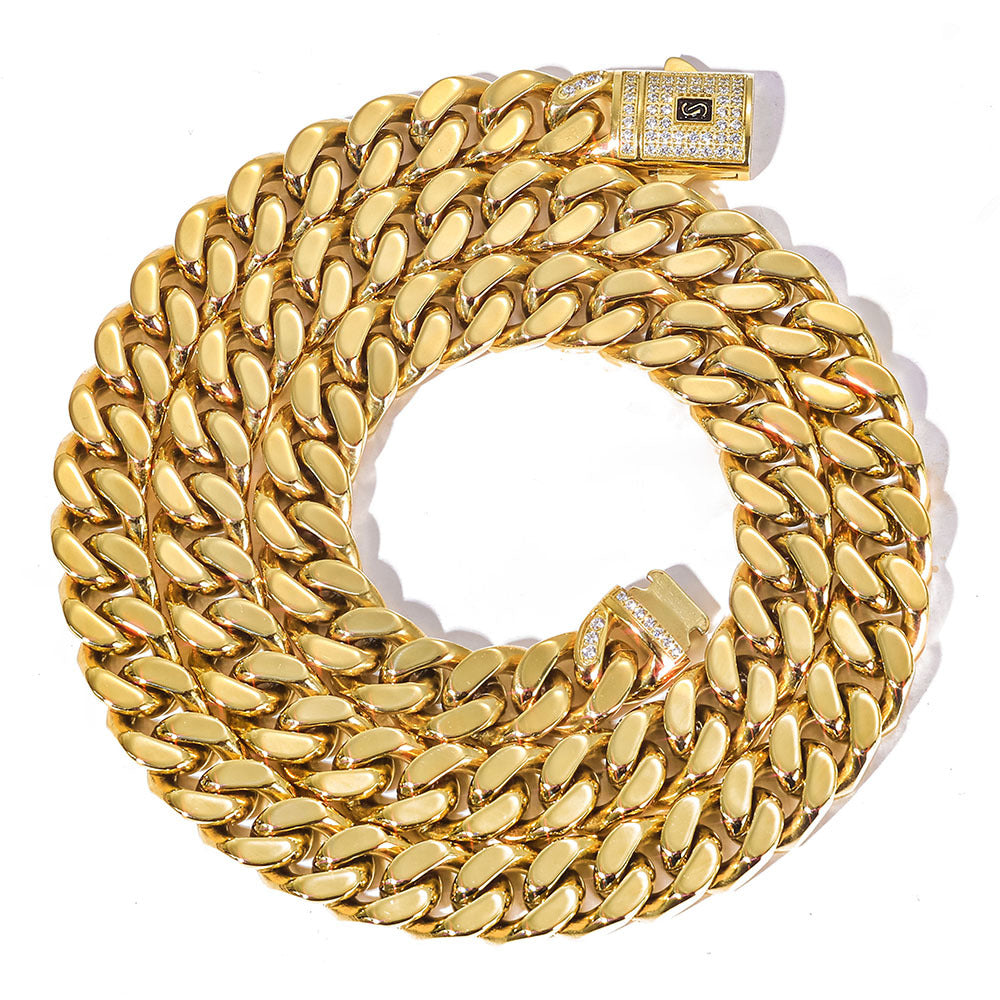 Icon Pavé Cuban Chain Necklace