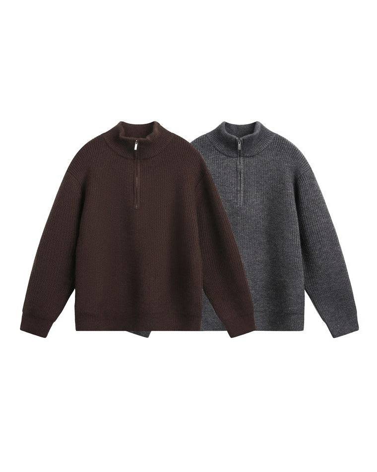 The Vintage Loop-Knit Half-Zip Sweater
