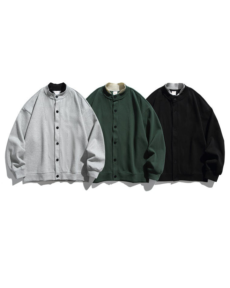 The Ashen Loose Fit Stand-Up Cardigan