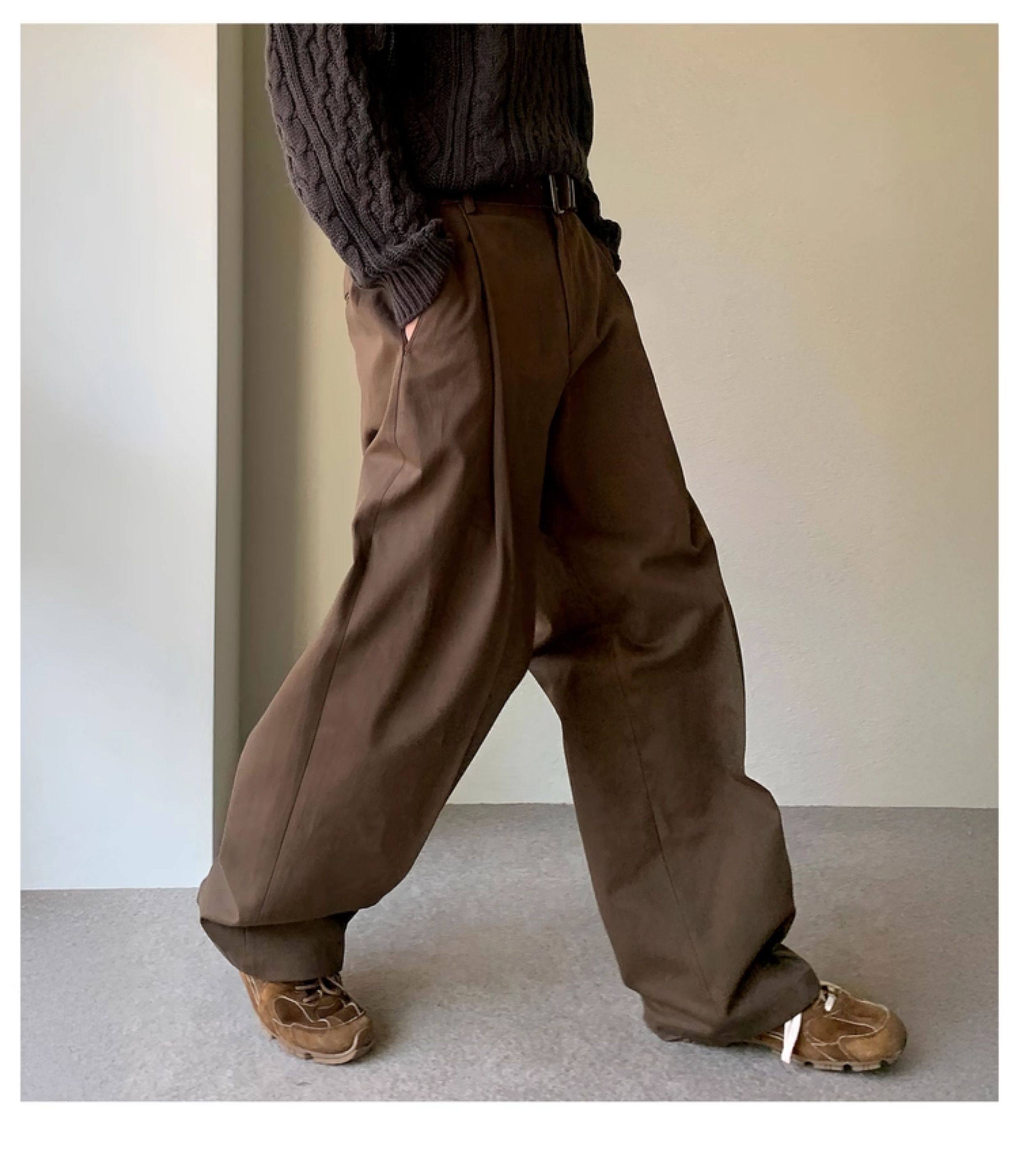 Wide Pleated Tailored Trousers