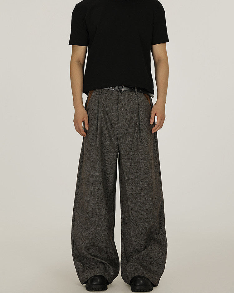 Vintage Pleated Wide-Leg Trousers