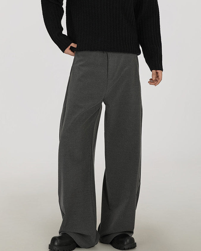 Wide-Leg Stretch Trousers