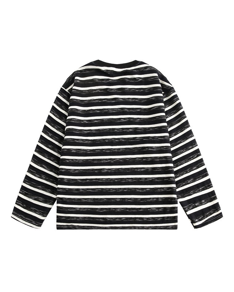 The Driftcrest Striped Top Round Neck Pullover Sweater
