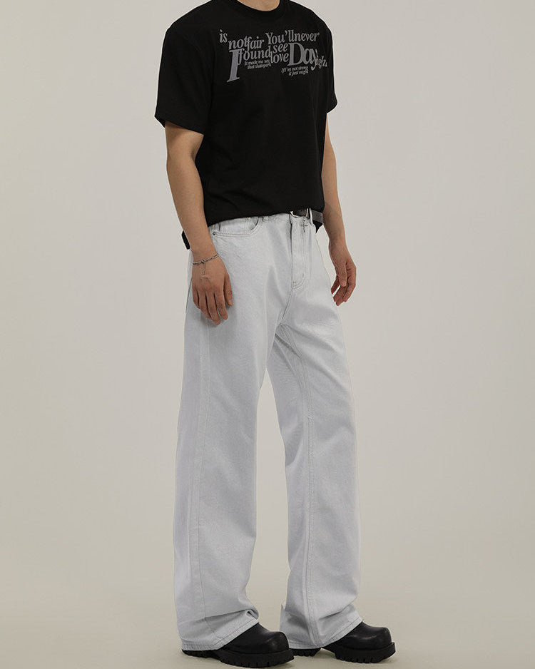 Light Wash Wide Leg Denim Jeans