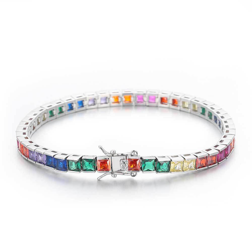 Signature Rainbow Gemstone Tennis Bracelet