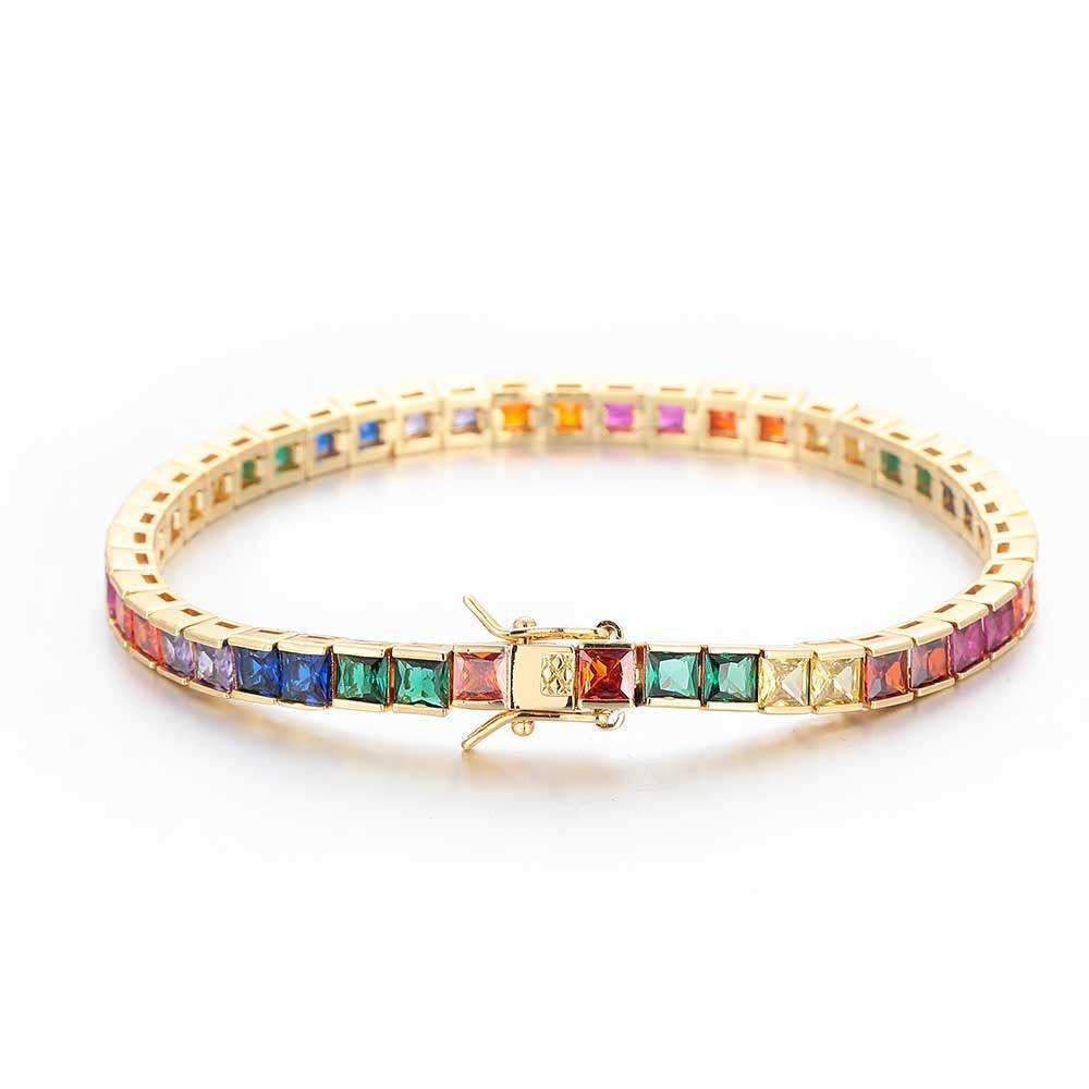 Signature Rainbow Gemstone Tennis Bracelet