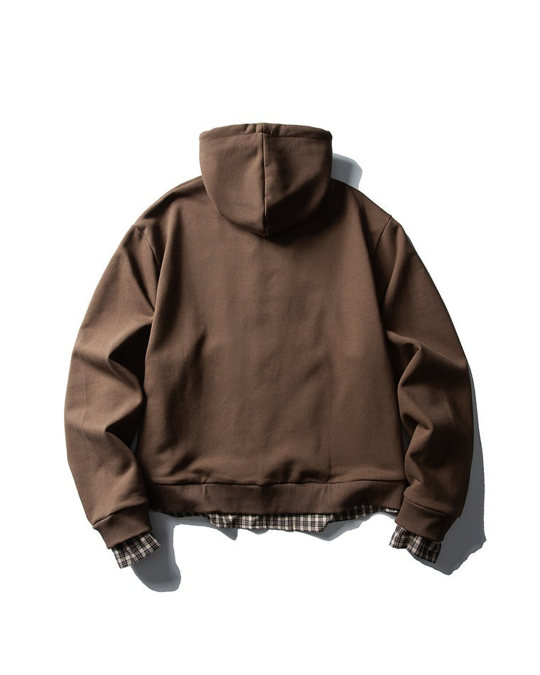 The Hollowfern Plaid Hooded Cardigan Jacket