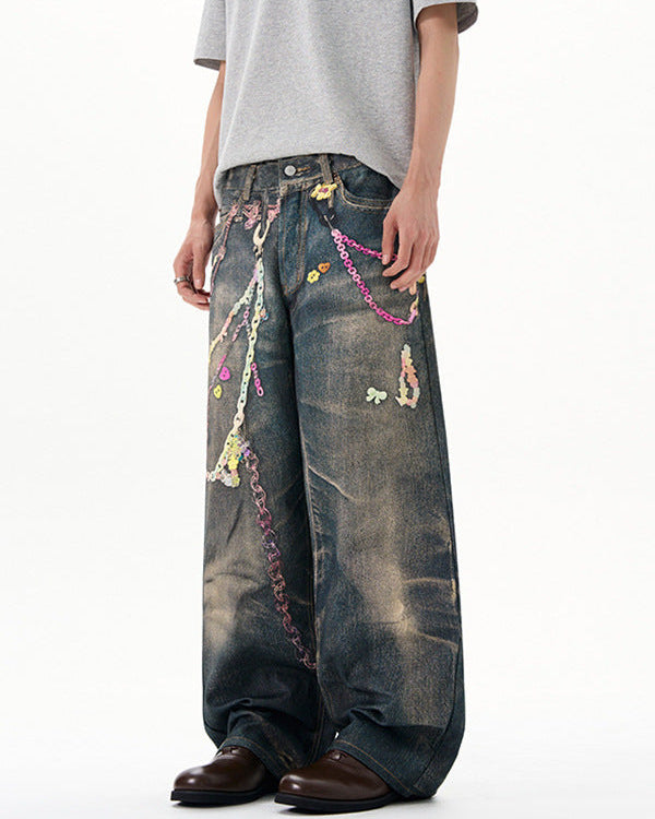 The Chainveil Illusion Straight Jeans