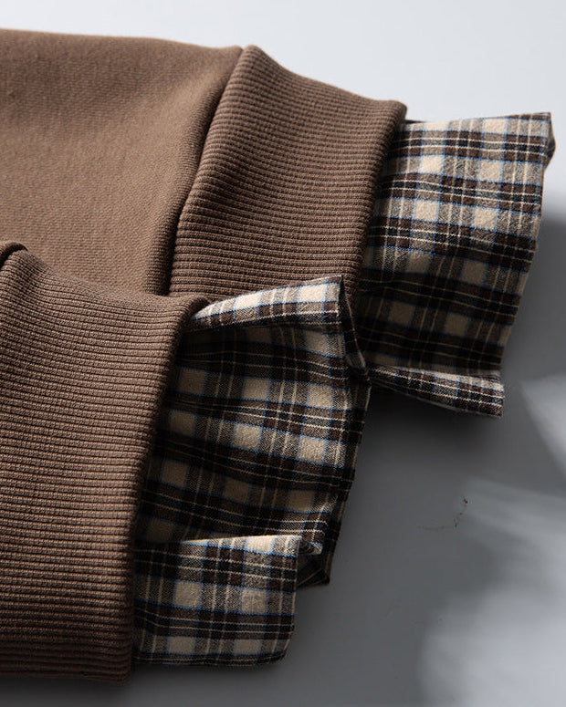 The Hollowfern Plaid Hooded Cardigan Jacket