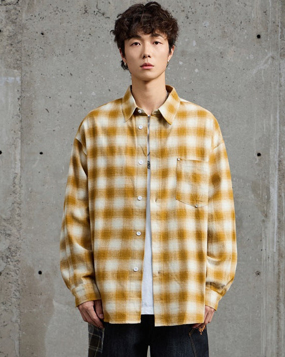 The Boulder Plaid Casual Long Sleeve Polo Shirt