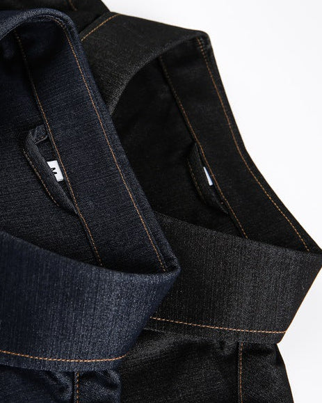 The Sage Denim Cargo Long Sleeve Polo Shirt