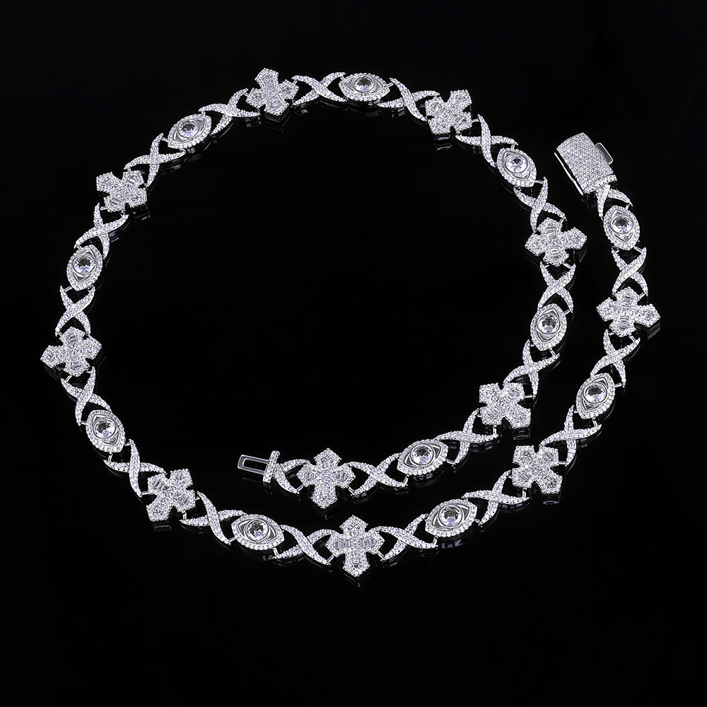 Elite Iced Clover Link Necklace