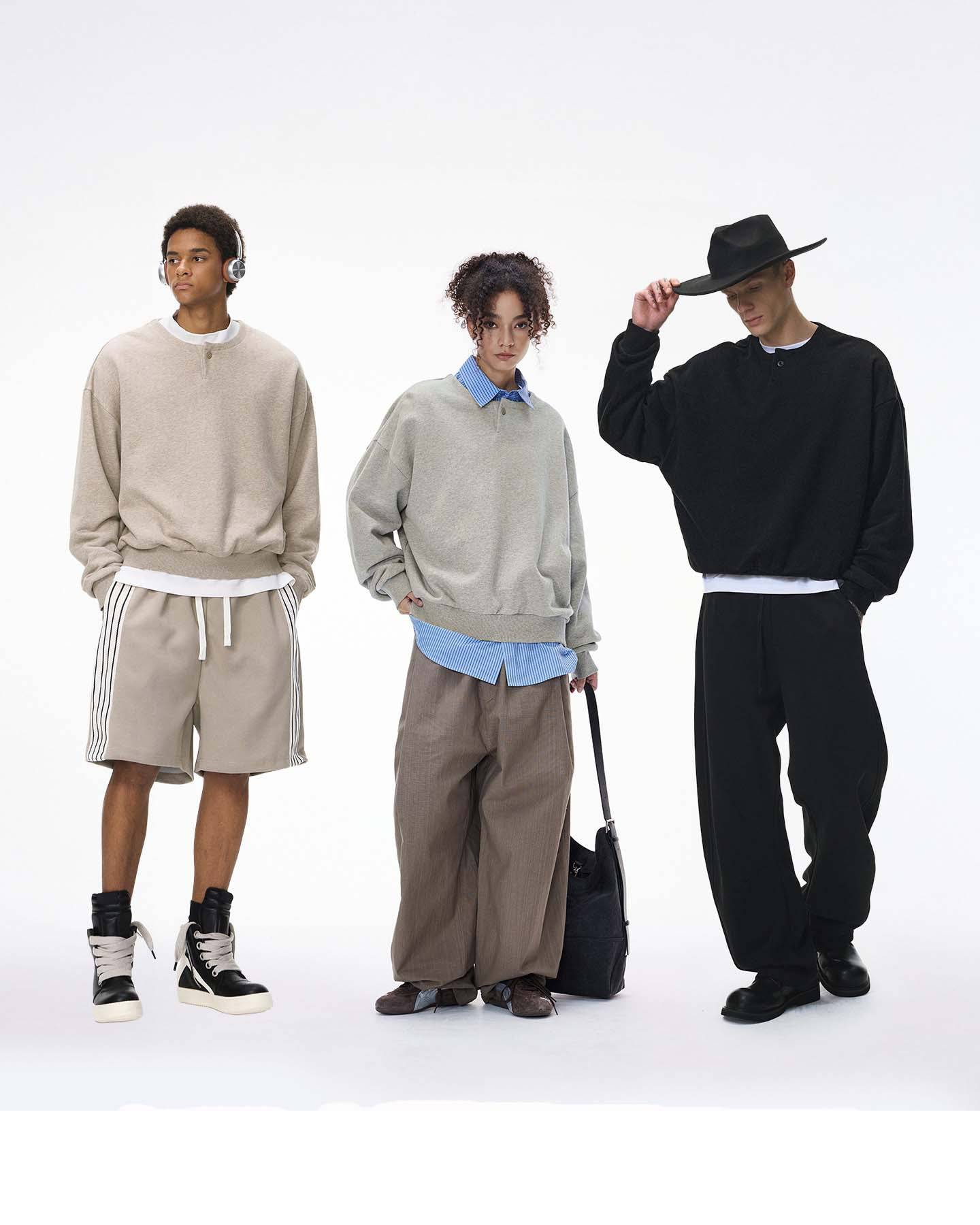 The Contour Henley Fleece Sweater