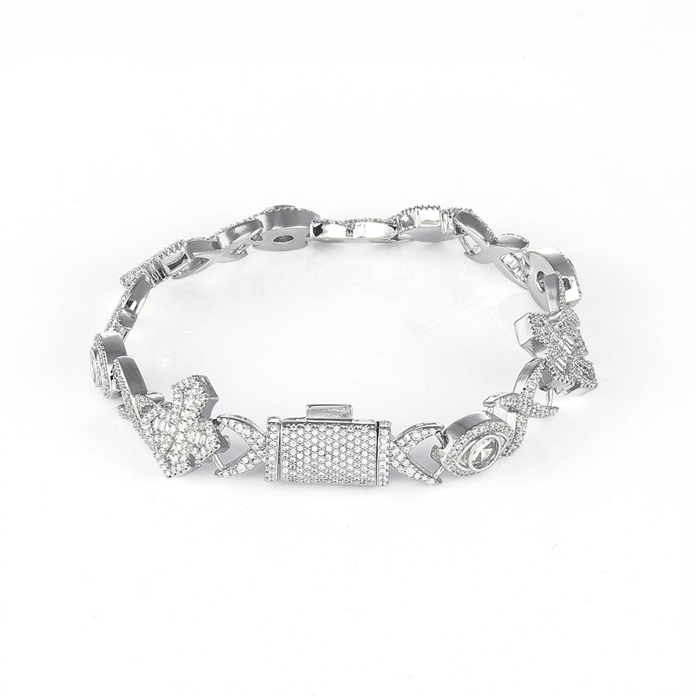 Butterfly Iced Link Bracelet