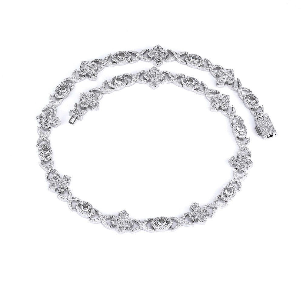 Elite Iced Clover Link Necklace