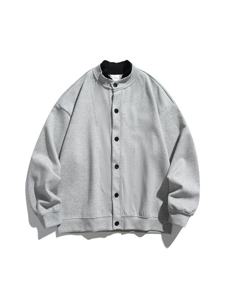 The Ashen Loose Fit Stand-Up Cardigan