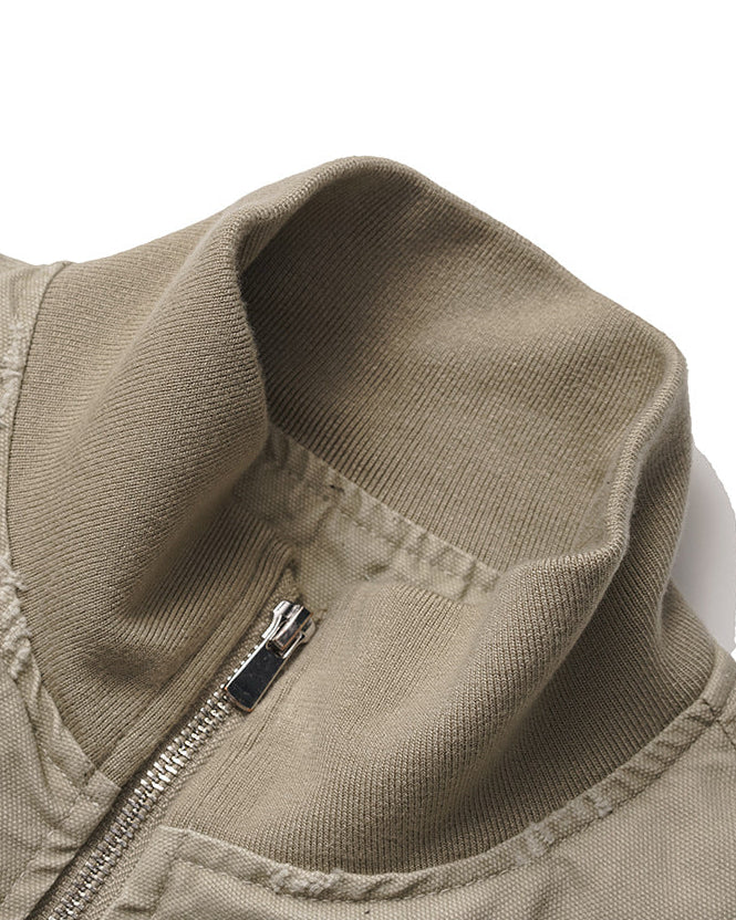 The Lancaster Canvas Washed Vintage Stand-Collar Jacket