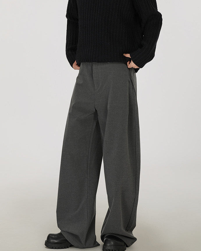 Wide-Leg Stretch Trousers