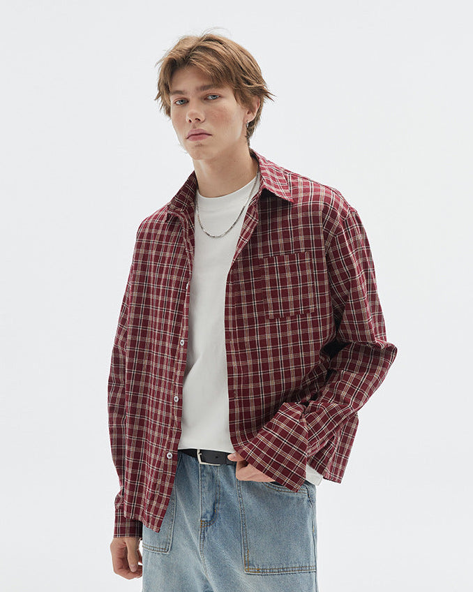 The Brookmere Plaid Long Sleeve Polo Shirt