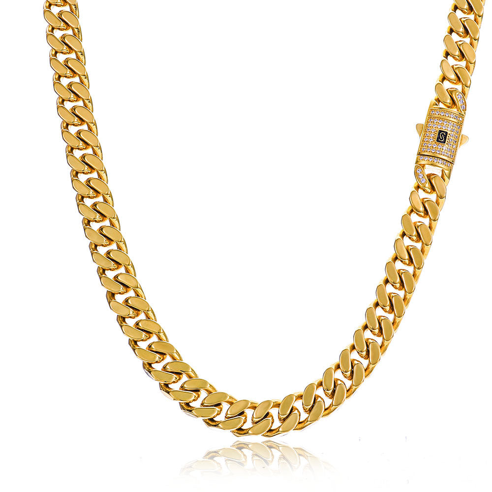 Icon Pavé Cuban Chain Necklace